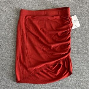 Forever 21 Asymmetrical Skirt in Rich Red